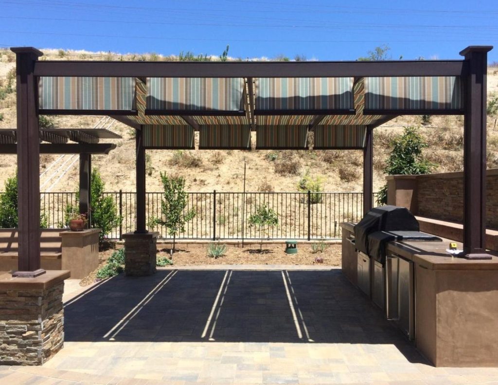 Retractable custom shade system installed for a residential client