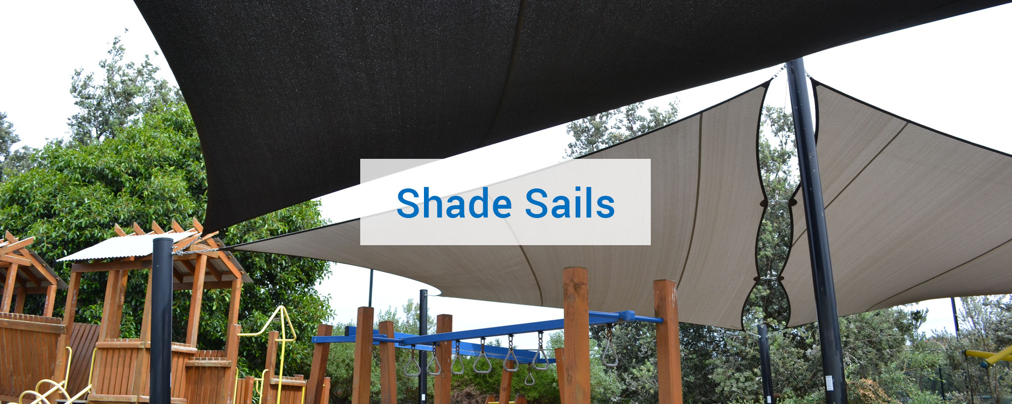 Shade sails provide shade over public playground